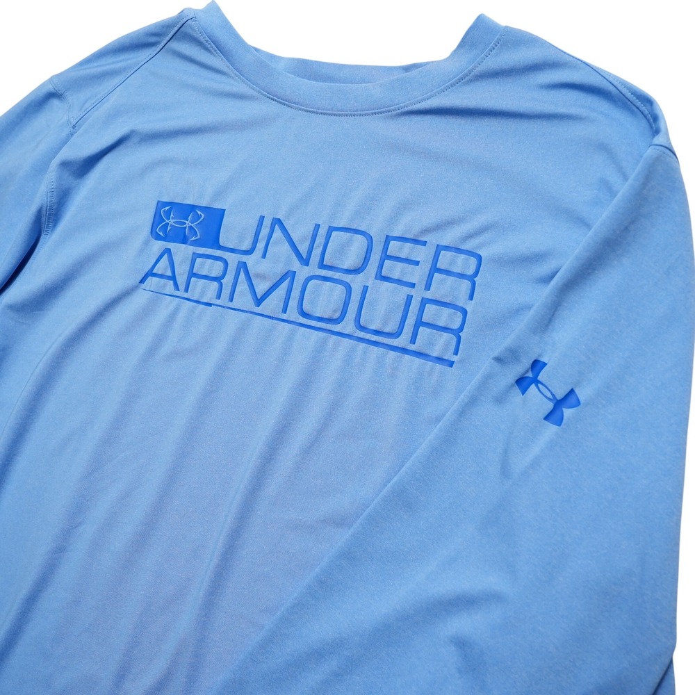 Under Armour HeatGear Mens 2XL Blue Long Sleeve Gym‎ Training Shirt